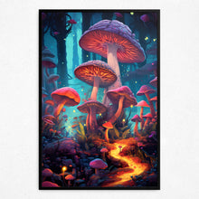 Load image into Gallery viewer, Enchanted Shroomscapes (Framed Poster)
